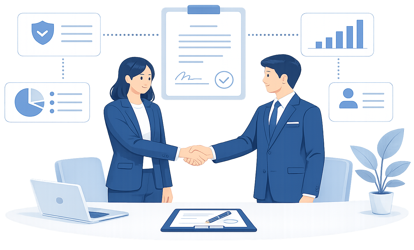 FM Asset TC 지사 파트너 모집 일러스트