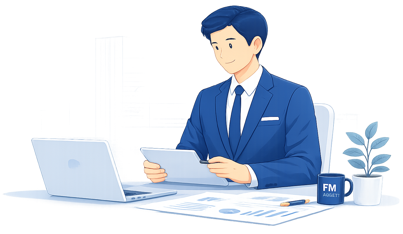 FM에셋 전문 설계사 파트너십 일러스트